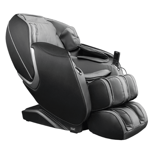 The Osaki OS-Aster Massage Chair has therapeutic 2D rollers, L-Track for neck to glutes coverage, and is available in grey.