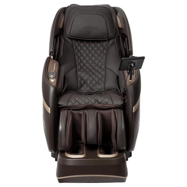The AmaMedic Hilux 4D Massage Chair comes with an L-Track for coverage from neck to glutes and full-body air compression. 