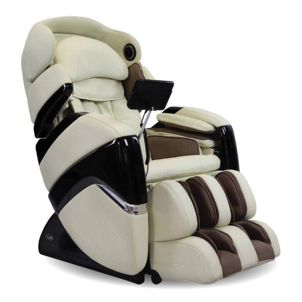 The Osaki OS-3D Pro Cyber Massage Chair has 3D rollers for full-body massage, an S-Track for stretching, and comes in cream.