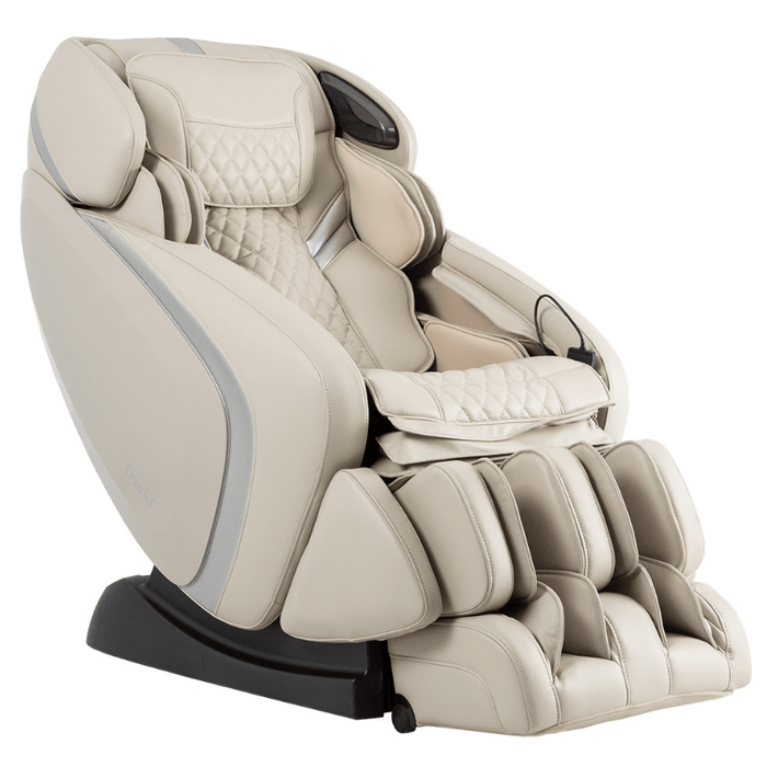 The Osaki OS-Pro Admiral Massage Chair uses 3D rollers for deep tissue massage, L-Track, heat therapy, and comes in taupe.