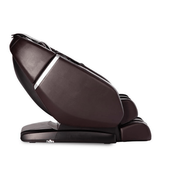 The Daiwa Majesty Massage Chair uses therapeutic 2D rollers for a thorough full-body massage and is available in sleek brown.