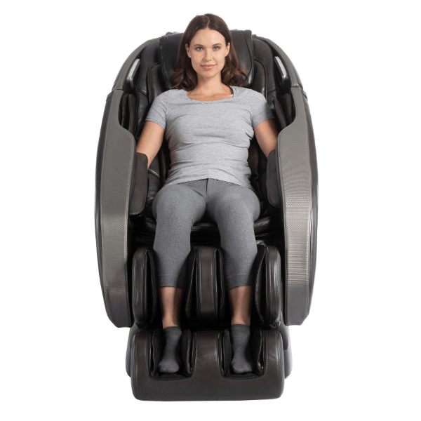 The Daiwa Orbit 3D Massage Chair uses 3D rollers for full-body massage therapy and an L-Track for neck to glutes coverage.