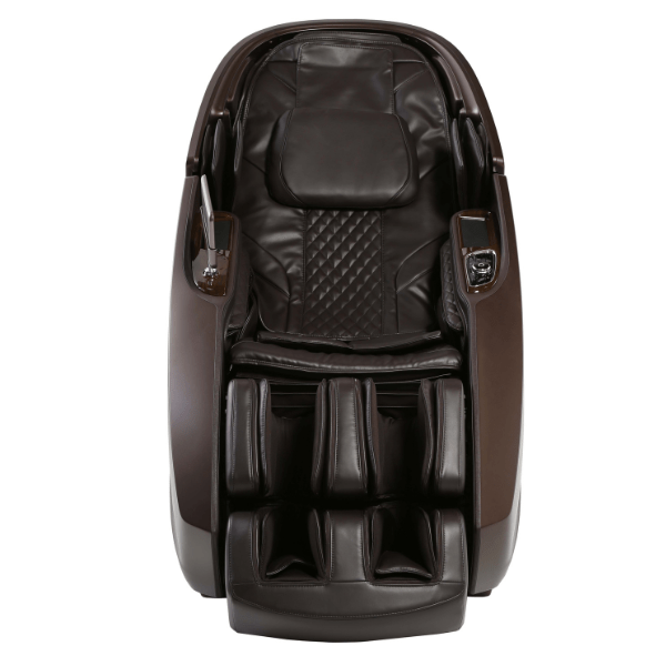 The Supreme Hybrid Massage Chair delivers a stretch that can rival any masseuse and comes in beautiful chocolate brown.