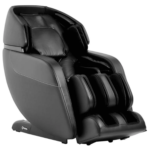 The Daiwa Legacy 4 massage chair uses 3D rollers for deep tissue massage therapy and is available in sleek black. 