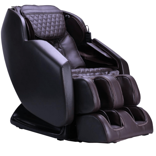 The Ergotec ET-150 Neptune Massage Chair comes with therapeutic 2D rollers and an L-Track for neck to glutes coverage. 