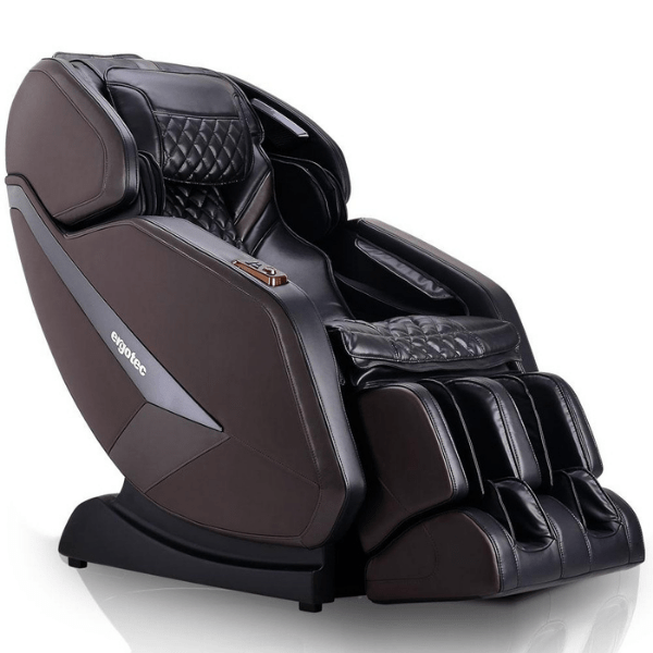 The Ergotec ET-300 Jupiter Massage Chair has 3D rollers for deep tissue massage, an L-Track, and full-body air compression. 
