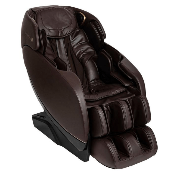The Inner Balance Jin 2.0 is a custom-designed robotic massage chair that delivers full-body massage and is available in black or brown. 