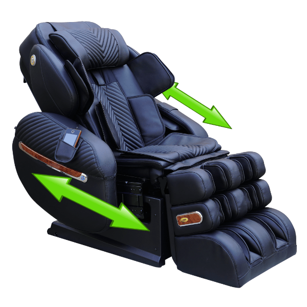 The Luraco iRobotics i9 Max Medical Massage Chair comes with patented powered easy-entry armrests to simplify entry and exit. 