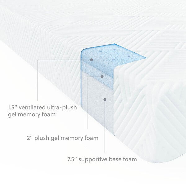 The Wellsville 11" Mattress is made with layers of cooling gel foam with high-density base foam to keep you well supported. 