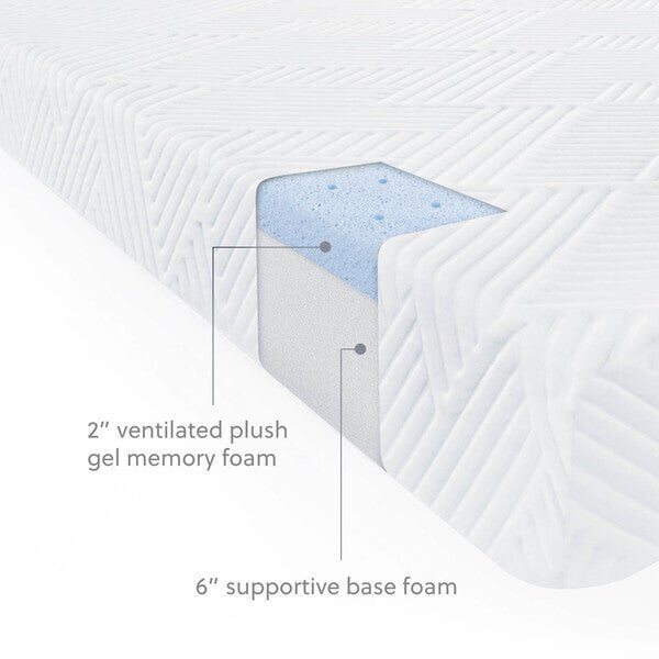 The Wellsville 8" Mattress is made with layers of cooling gel foam with high-density base foam to keep you well supported.