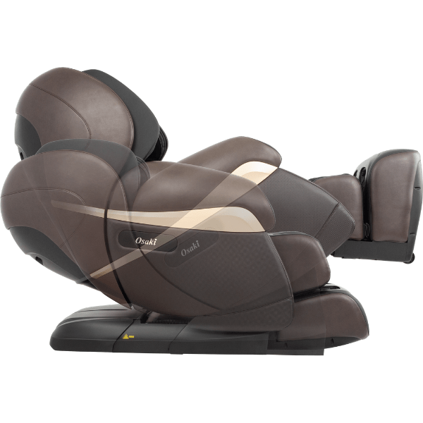 The Osaki OS-4D Pro Paragon massage chair uses space-saving technology to save space by pivoting on its base while reclining. 
