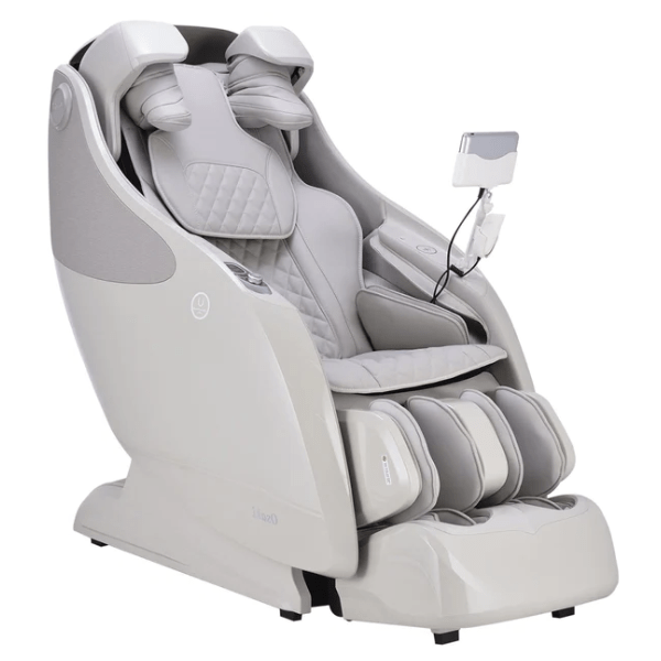 The Osaki OP-4D Master Massage Chair comes with 4D rollers, an L-Track system, full-body air compression, and comes in taupe.