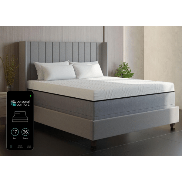 The Personal Comfort R15 number bed comes with 45 levels of adjustment for individual comfort and copper-infused memory foam.