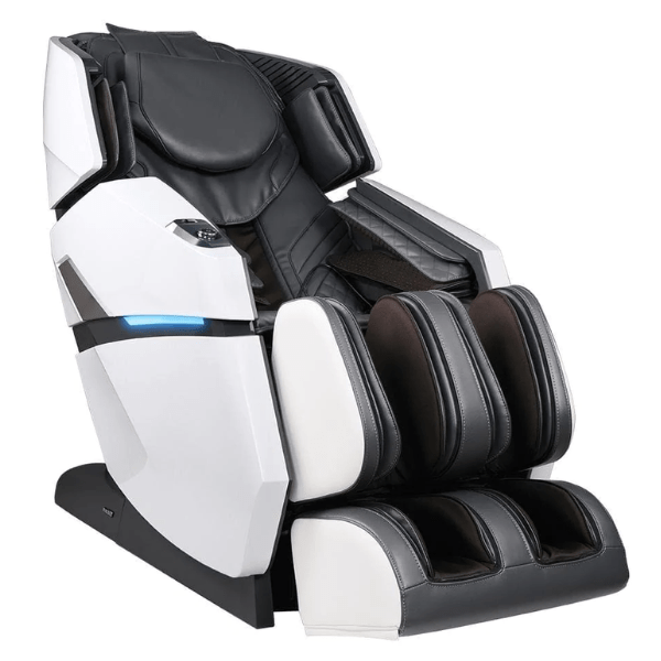 The Titan Summit Flex is a 2D massage chair with an advanced Flex L-track for deep stretching and comes in stylish grey. 
