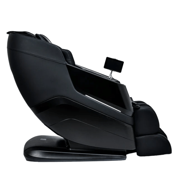 The Titan TP-Epic 4D Massage Chair uses advanced 4D massage rollers for human-like massage and is available in sleek black. 