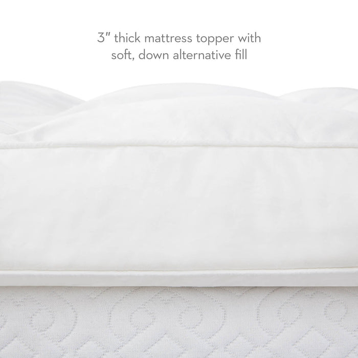 The Malouf Isolus 3-Inch Down Alternative Mattress Topper is a breathable topper made with plush down alternative fill. 