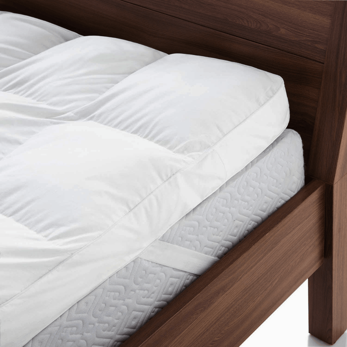 The Malouf Isolus 3-Inch Down Alternative Mattress Topper is a breathable topper made with plush down alternative and cotton. 