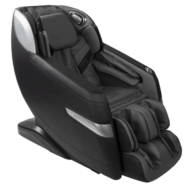 The Titan Quantum Massage Chair uses 3D rollers to deliver full-body deep-tissue massage and is available in sleek black. 
