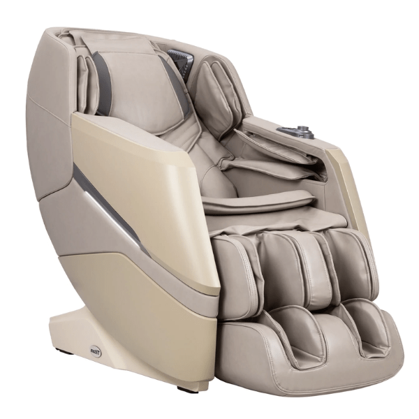 The Titan Luxe 3D Massage Chair has full-body air compression, 3D rollers for deep tissue massage, foot rollers, and heating. 